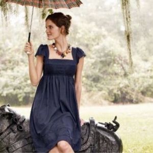 Anthropologie Maeve Supreme Grace Navy Midi Dress in Size 0